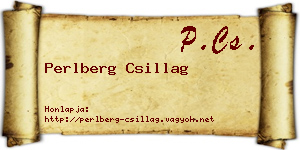 Perlberg Csillag névjegykártya